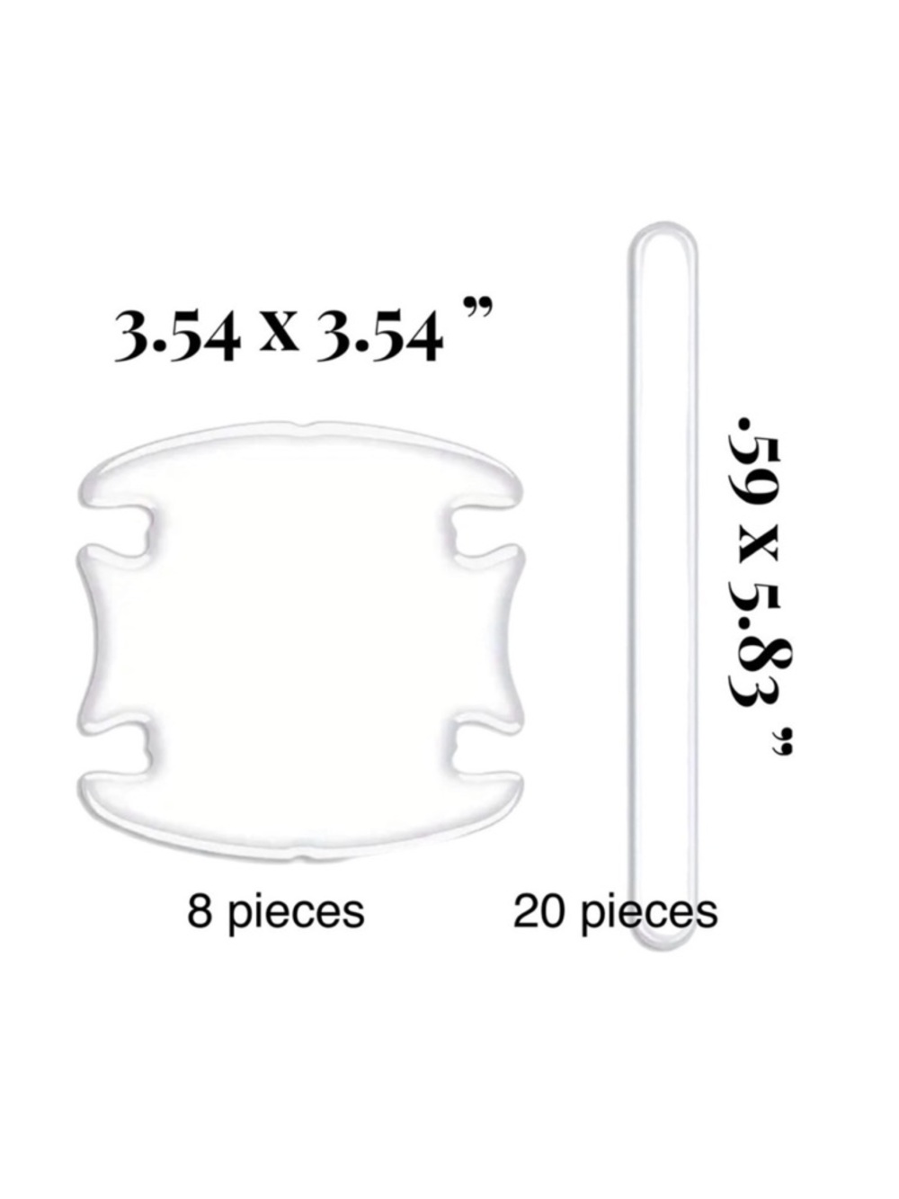 Auto/Vehicle Transparent Protector Strips/StickersUniversal Fit NIB - Picture 5 of 16